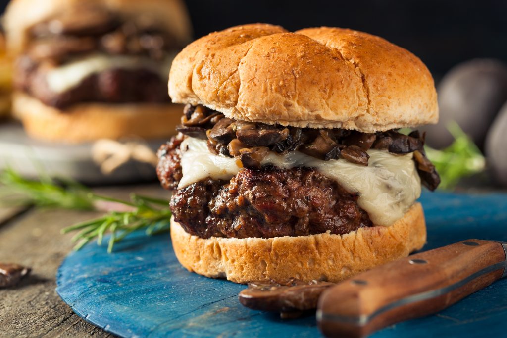 delicious mushroom burger
